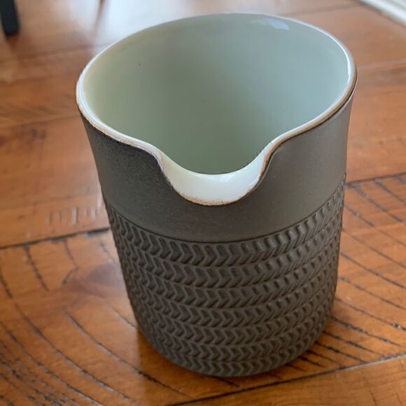 DENBY Camelot Green Vintage Mid Century Cream Pitcher Made in England‎ - Picture 2 of 5